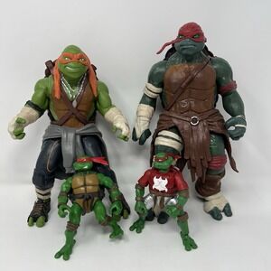2014 Playmates Michaelangelo & Raphael 10" Figures TMNT + 5" Raphael Figures (2)